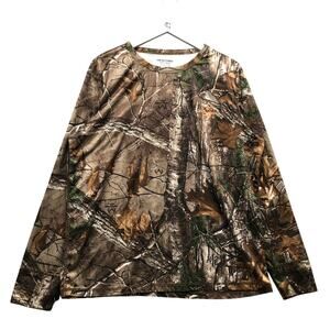 Realtree Camo Long Sleeve T-Shirt Mens XL Camouflage Hunting 100% Polyester